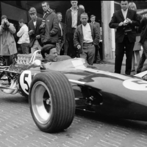 Présentation officiel de la Lotus 49 V8 Ford Cosworth à Zandwoort pour le Grand Prix des Pays Bas